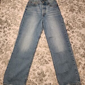 Levi's Blue Ankle Cropped Jeans Relaxed Fit